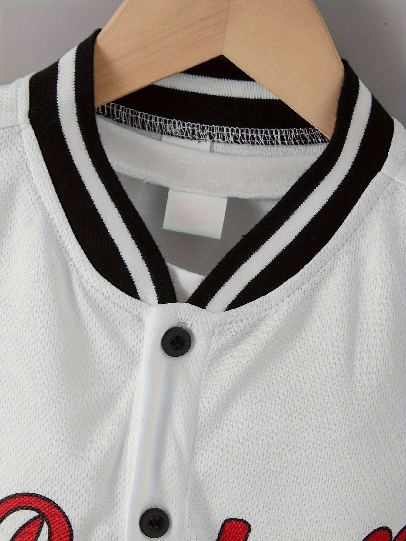 Baseball 00 Design Print, Boy's Cozy 2pcs Set, Short Sleeve Button Baseball Jacket & Comfy Shorts For Summer Daily, Outdoor And Sports Wear