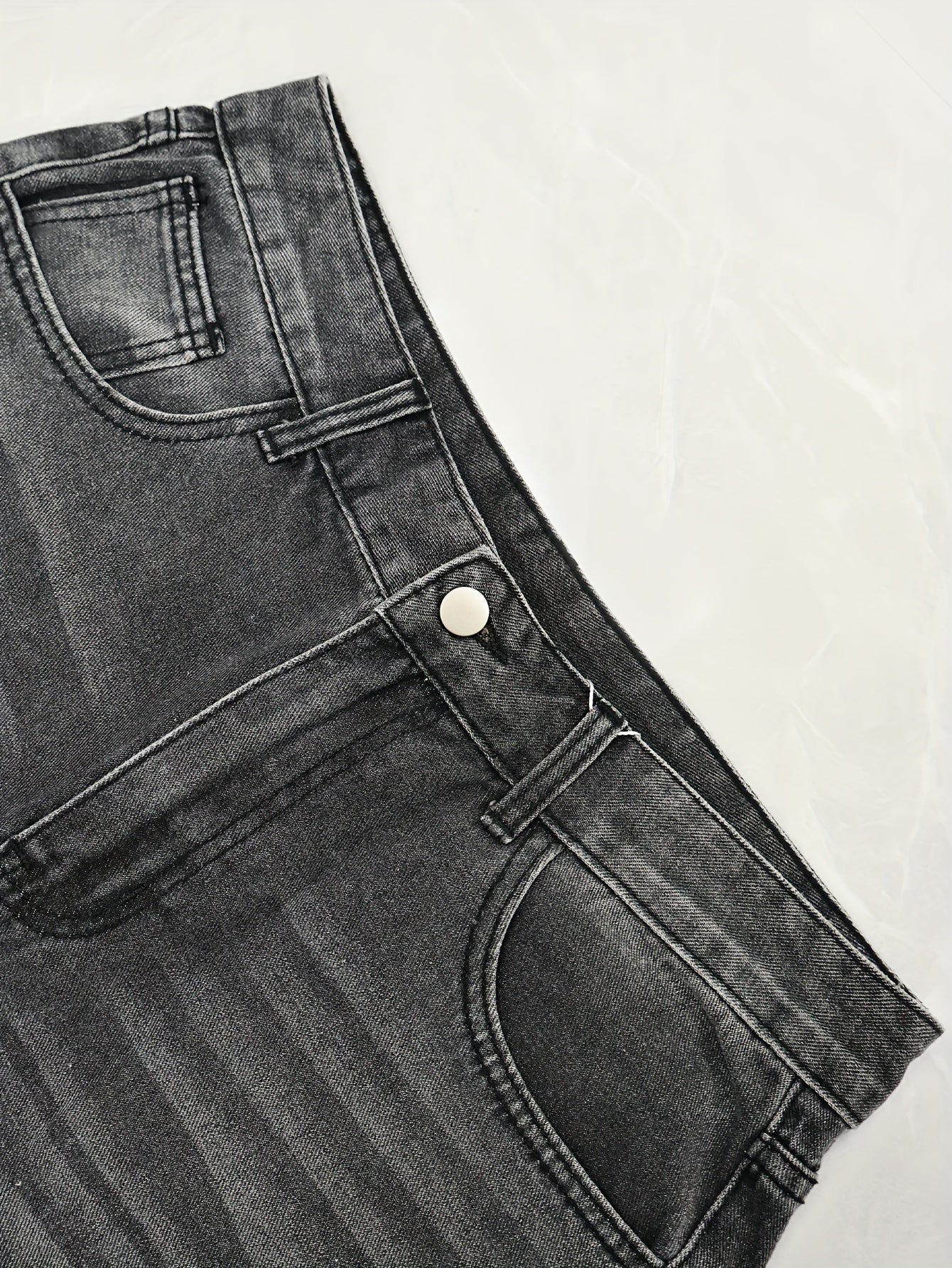 Men's Casual Ripped Jeans, Chic Street Style Loose Fit Denim Pants