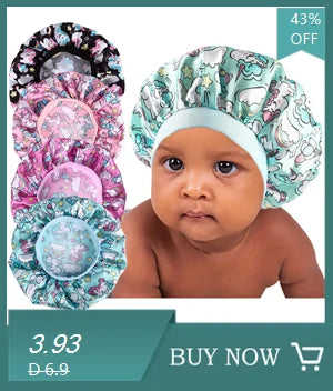 Bonnet‘s for Mam & Baby High-Quality Satin Bonnet Cap Double Layer Silky Big Bonnet for Lady Sleep Cap Head Wrap