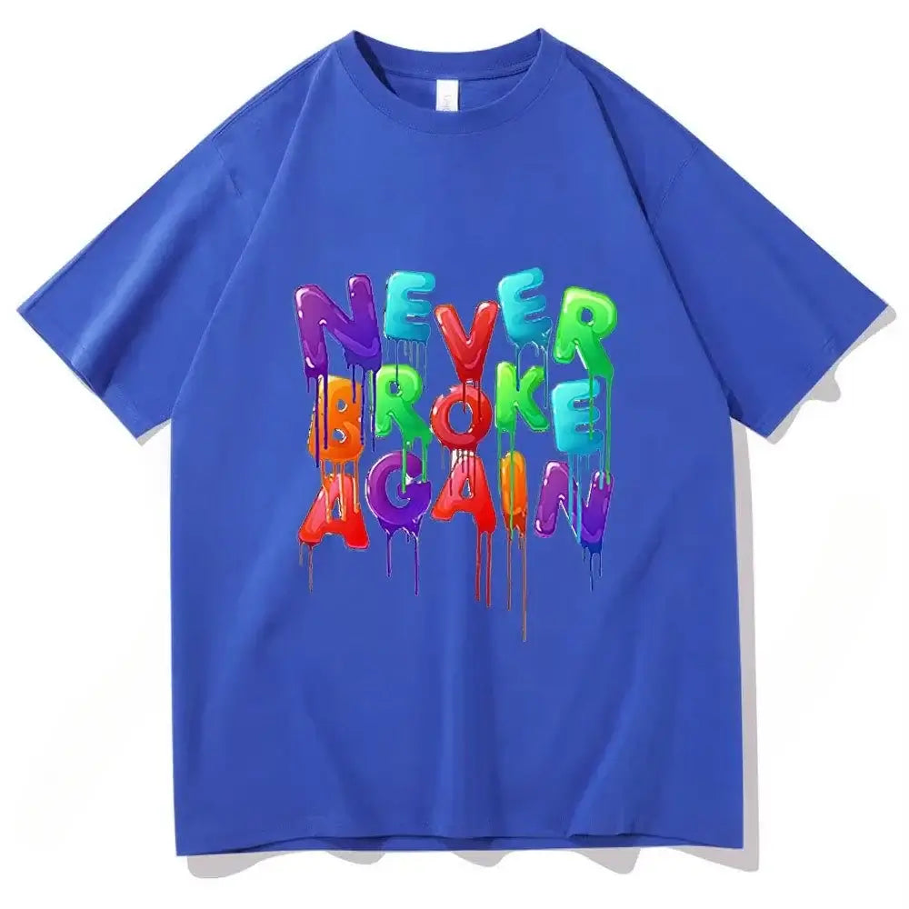 Rapper Youngboy Never Broke Again Font Tshirt Summer Men Hip Hop Harajuku Tee 100% Cotton Women Streetwear Korean Trend T-Shirt - A B C