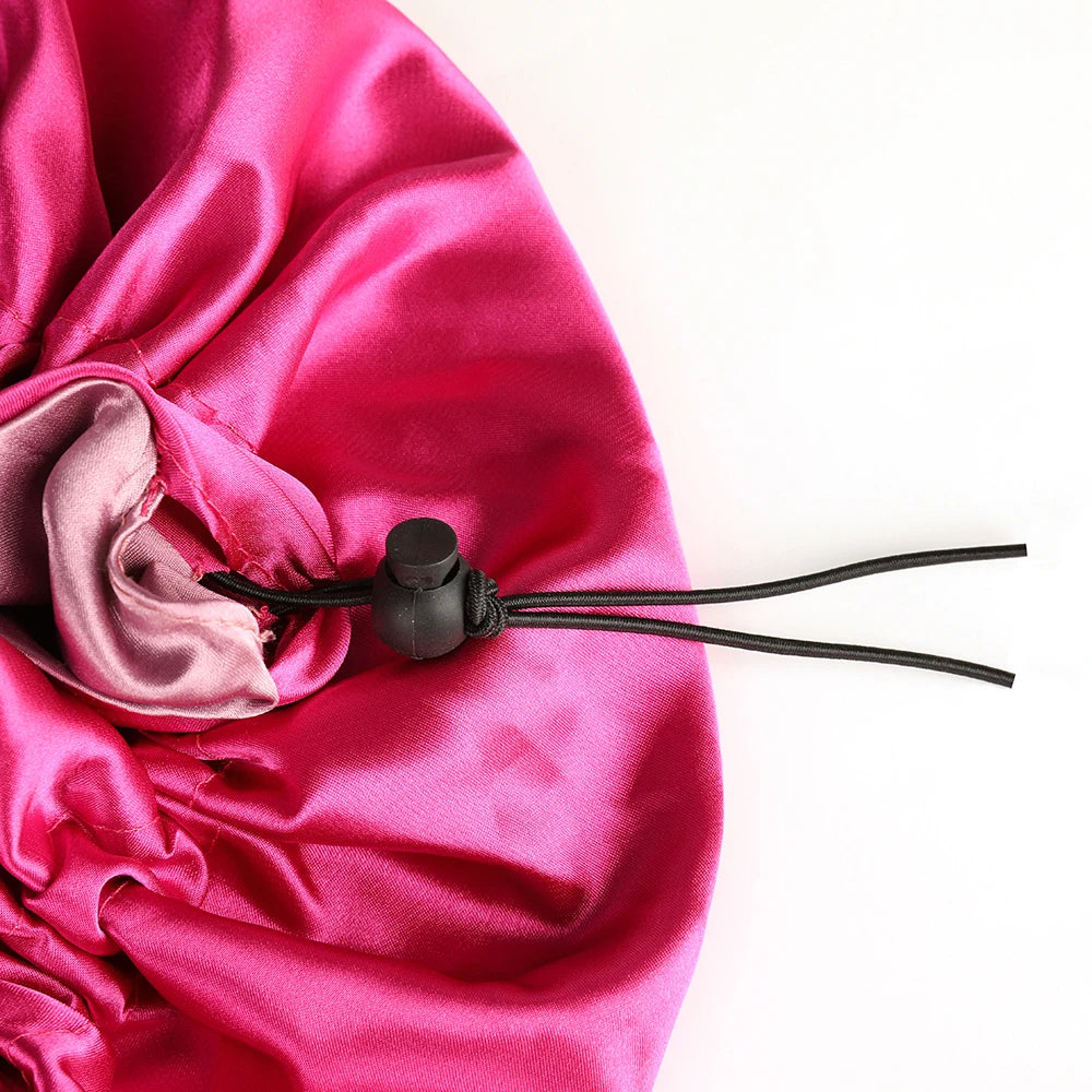 Bonnet‘s for Mam & Baby High-Quality Satin Bonnet Cap Double Layer Silky Big Bonnet for Lady Sleep Cap Head Wrap