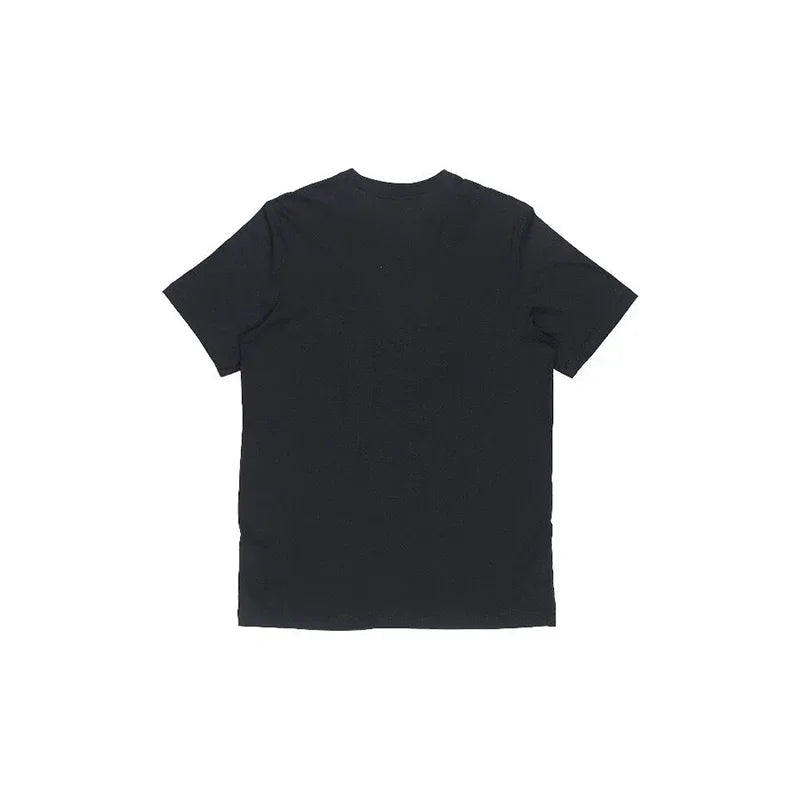 Original Nike  Round Neck Short Sleeve T-shirt Men's Clothing Black and White and Blue AR4997-013