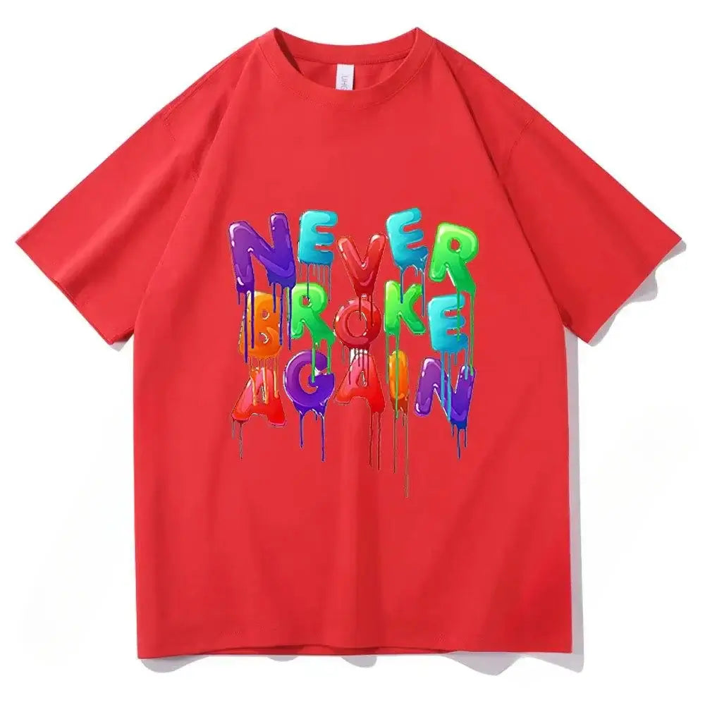 Rapper Youngboy Never Broke Again Font Tshirt Summer Men Hip Hop Harajuku Tee 100% Cotton Women Streetwear Korean Trend T-Shirt - A B C